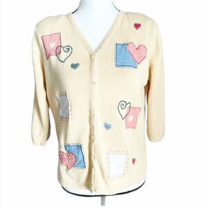 Christopher & Banks Hand Embroidered Cardigan sz M